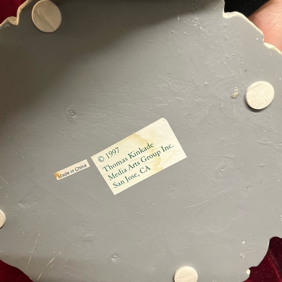 Vintage 1997 Thomas Kinkade Winter Wonderland Christmas Tabletop Fountain Light - Picture 7 of 7